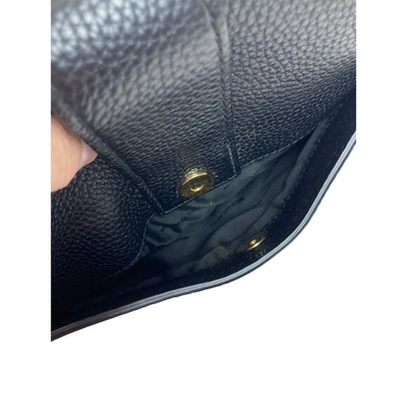 *Michael Kors Maxine Purse Black Pebbled Leather Crossbody Saddlebag Messenger - Picture 4 of 16